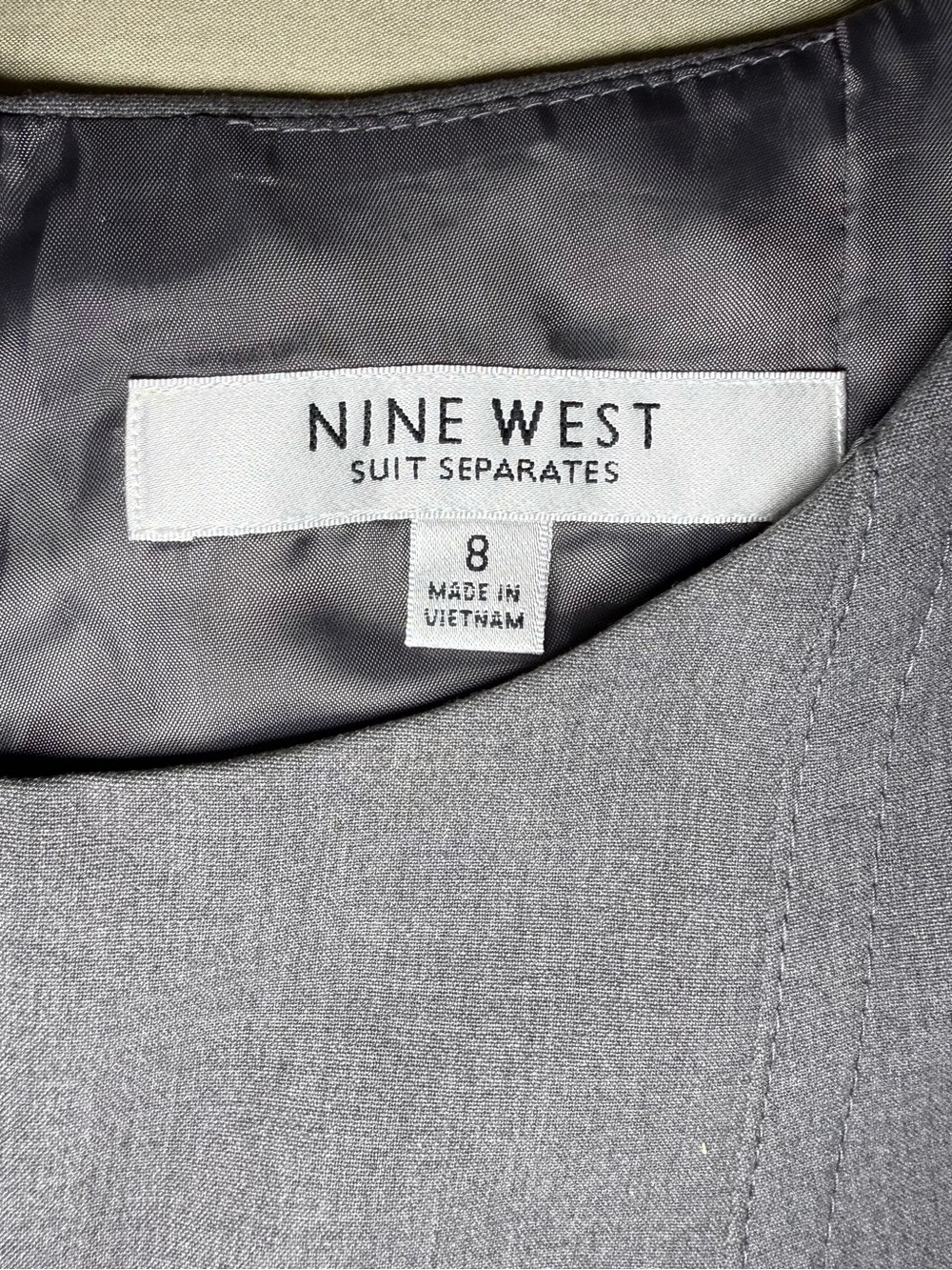Nine West Tailored Sleeveless Sheath Dress in Gray size 8 - Picture 2 of 12
